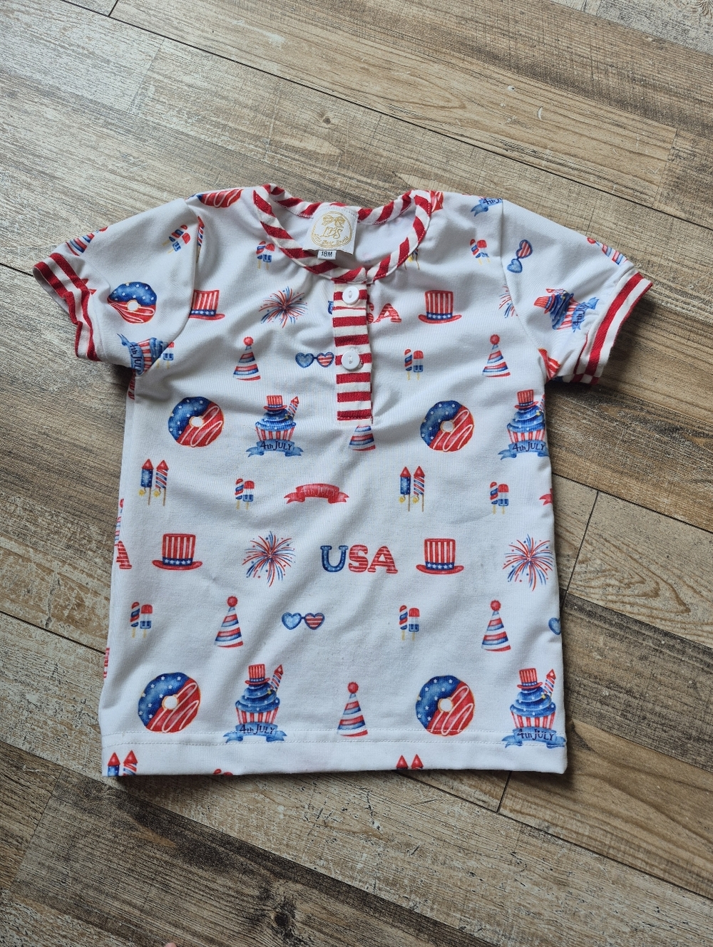 Little Bear Smocks America Shirt, Size 18mo